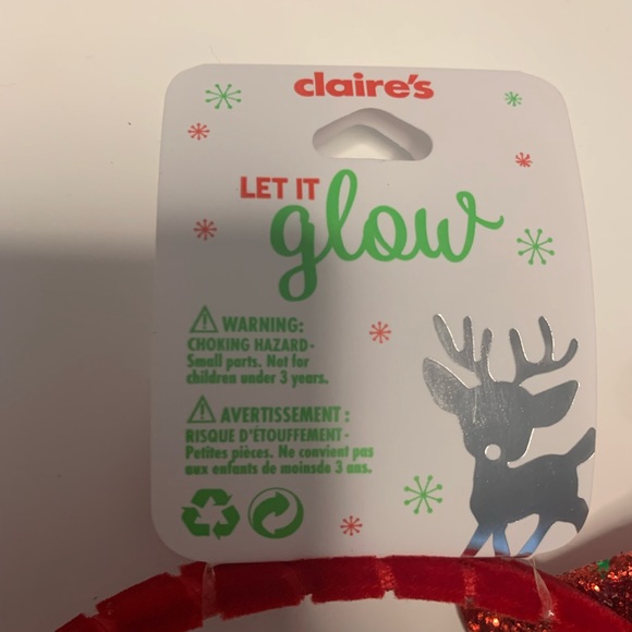 Claire’s red holiday headband with bow. New. - Picture 2 of 5